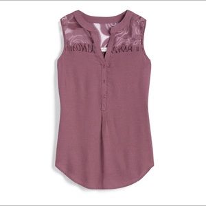 Pixley Stitch Fix Sheer Dabit Sleeveless Blouse